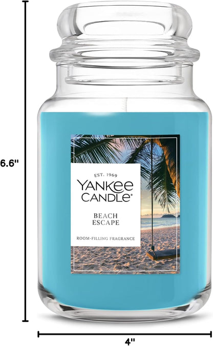 Yankee Candle Mid Summer's Night, Scented Candle, 22oz Large Jar with up to 150 Hour Burn, Giftable