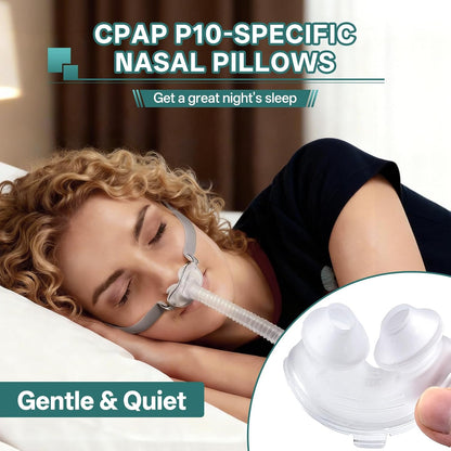 Replacement Nasal Pillow Cushion for ResMed Airfit P10,Compatible with Original Airfit P10 CPAP Mask,Reliable Seal & Perfect Fit,Ultra-Soft & Durable Replacement (Medium -3PCS)