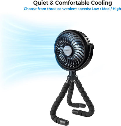 COMFORT ZONE Portable Stroller Fan, Pink