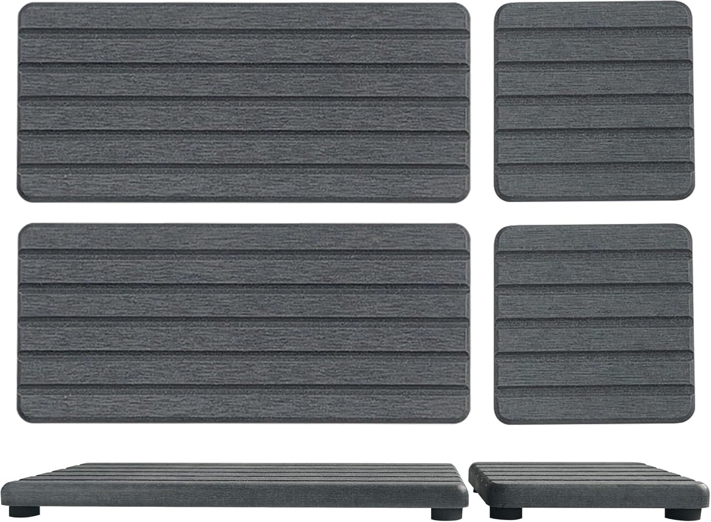 NiuYichee Set of 4 Water Absorbent Diatomite Coasters, Diatomaceous Earth Kitchen Soap Dish, Bathroom Trays, Water Absorbing Stone Used for Hand Soaps & Plants & Toiletries in The Modern Home