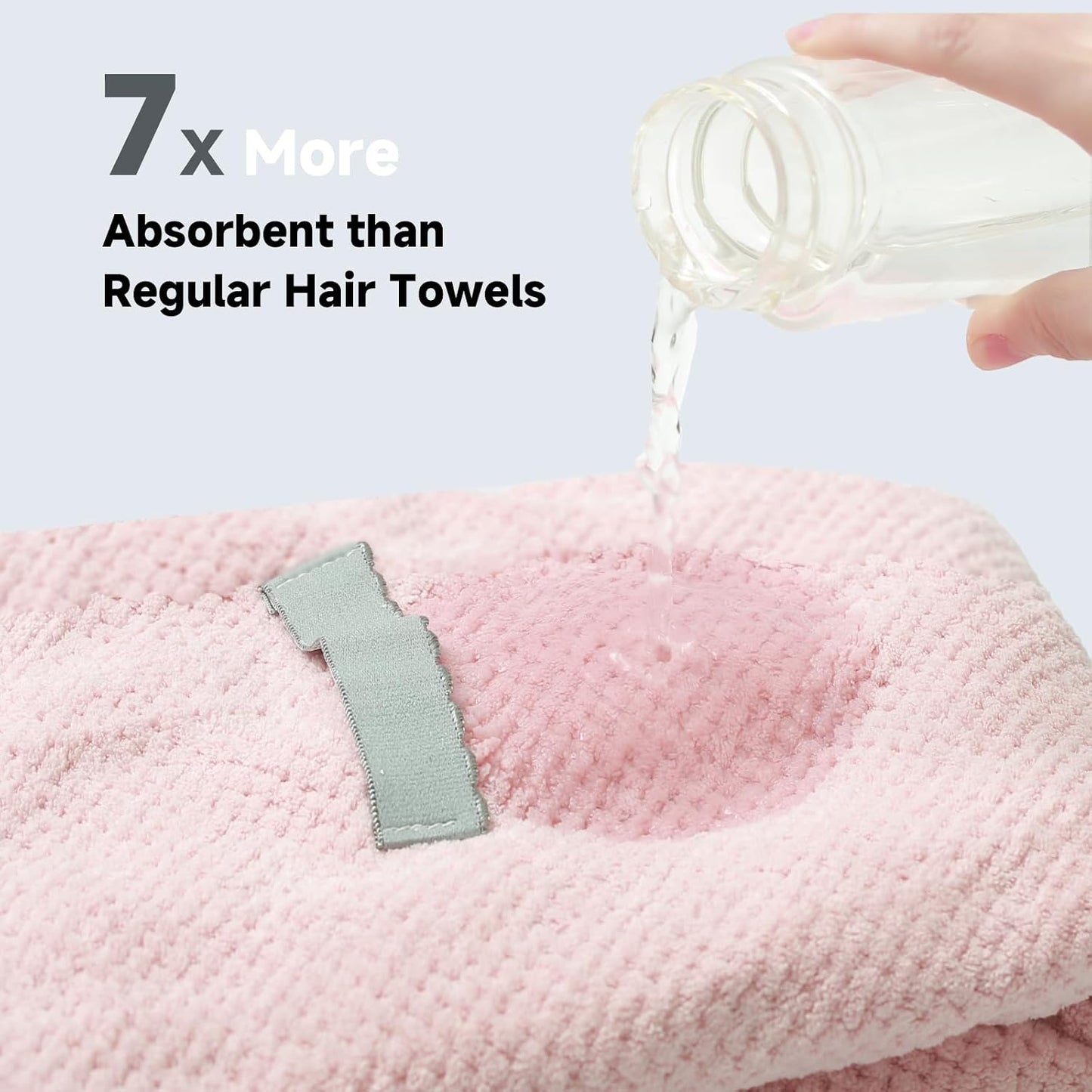 Large Hair Towel Wrap for Women, Quick-Dry Turban, Ultra Absorbent & Anti-Frizz, Ideal for Long, Thick & Curly Hair, Soft Lightweight Microfiber Drying Towel (24x42, Blue)