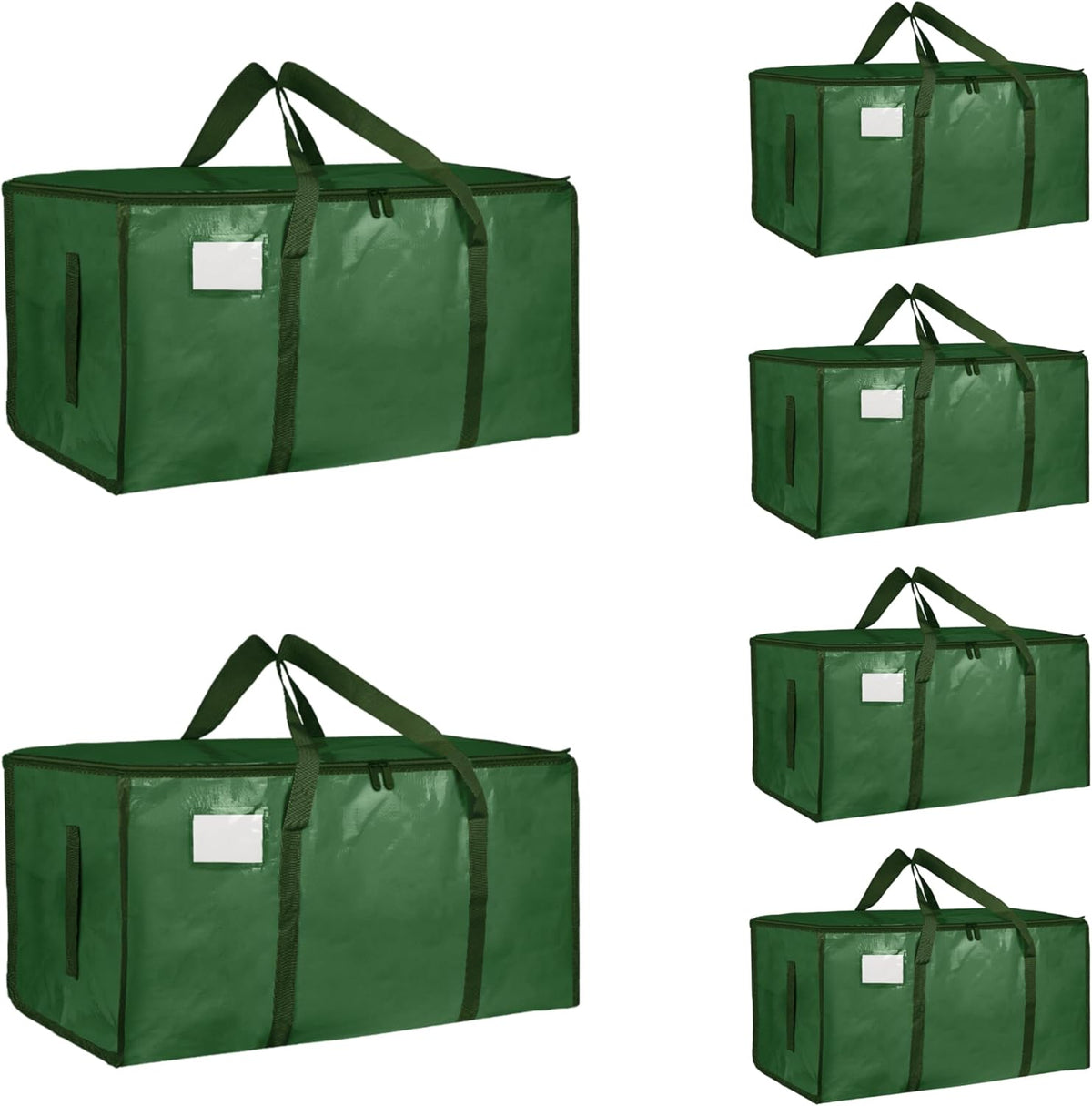 Moving Bags Extra Large - Heavy Duty Storage Totes with Wrap-Around Handles & Reinforced Zippers - Foldable Moving Box Alternative, Water-Resistant for Dorm, Closet & Under Bed Storage (Clear)