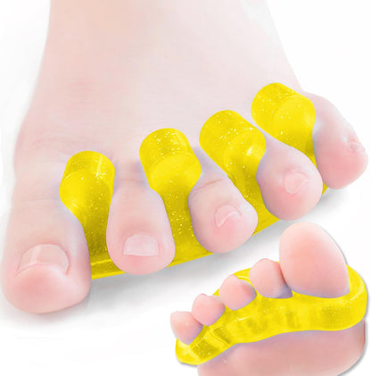DR. JK- ToePal Gel Toe Separator, 2 Pairs, Toe Spacers, Toe Straightener, Hammer Toe Straightener, Toe Spreader, Toe Stretcher, Toe Corrector for Women and Men, Bunion Corrector