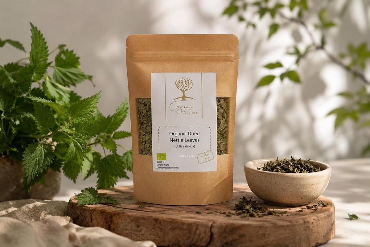 Organic Bio Herbs-Dried Nettle Leaf/Leaves - All-Natural, Premium, and Sustainable for Herbal Tea, Remedies, Crafts, and Eco-Friendly Uses(Urtica Dioica) 2 Oz.