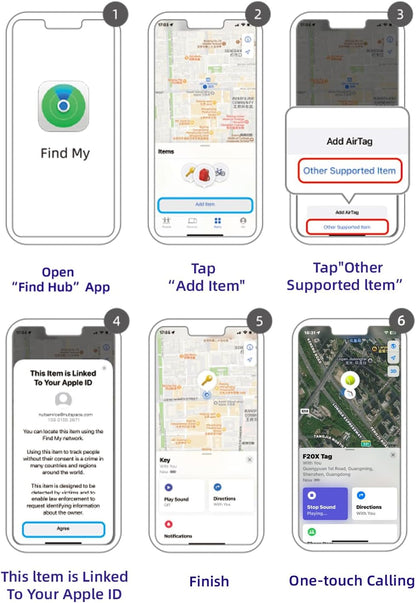 Apple MFI Tracking Card Rechargeable, Tracker for Find My(iOS Only)