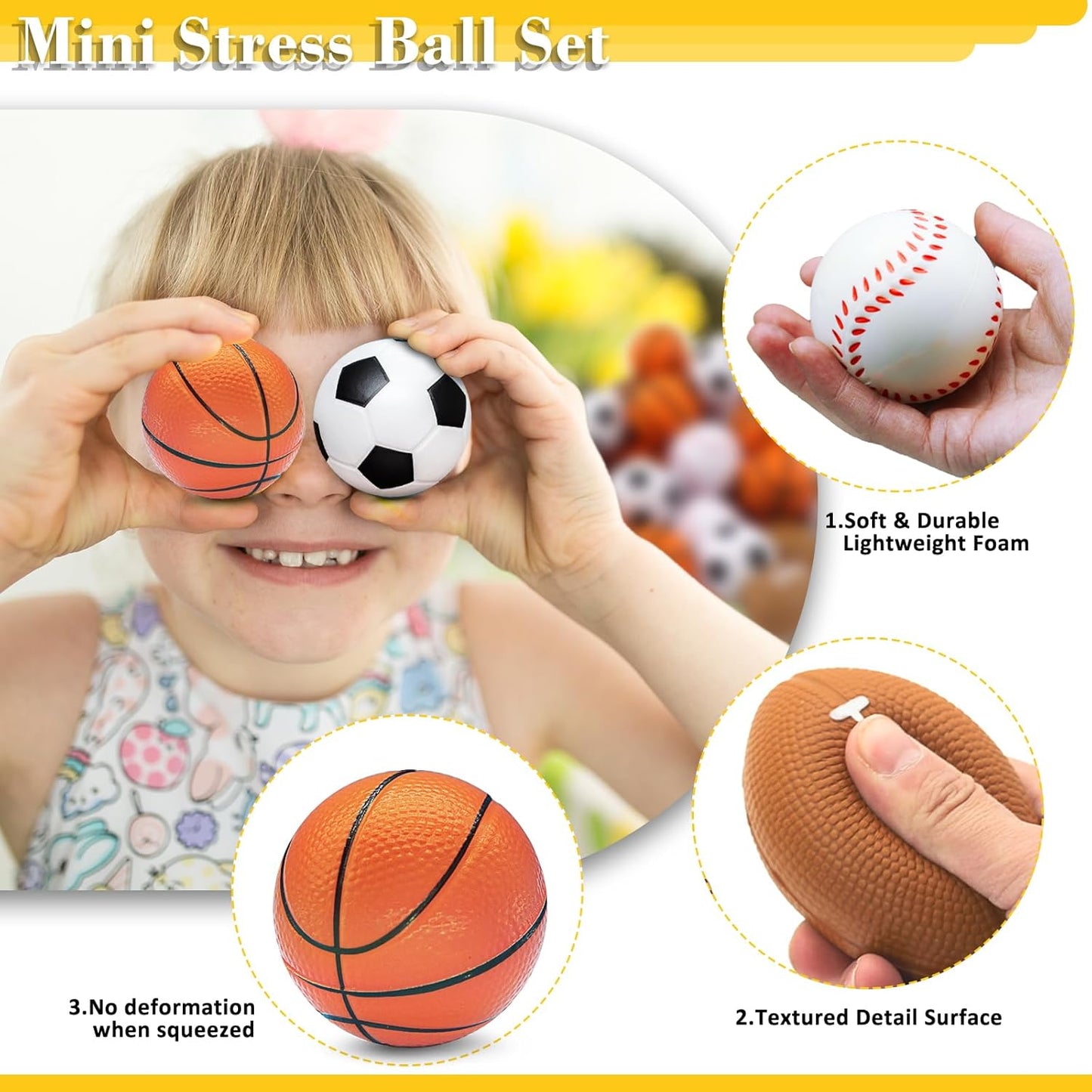 96 Pieces Motivational Stress Balls 2 Inch Inspirational Stress Relief Ball Bulk Hand Exercise Balls Encouraging Colorful Foam Balls Anxiety Small Balls with Quotes for Kids Adults Teens, 12 Styles