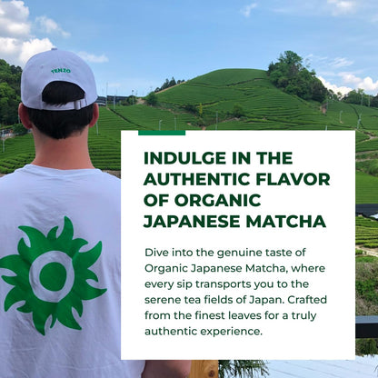 Tenzo Matcha Green Tea Powder, Organic Cafe Sweetened Matcha Latte Green Tea Powder, Ceremonial Barista Crafted Mix - Authentically Japanese - Matcha Latte Mix (35.27 Ounce)