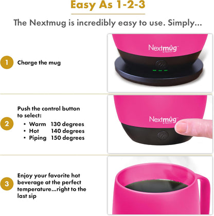 Nextmug - Temperature-Controlled, Self-Heating Coffee Mug