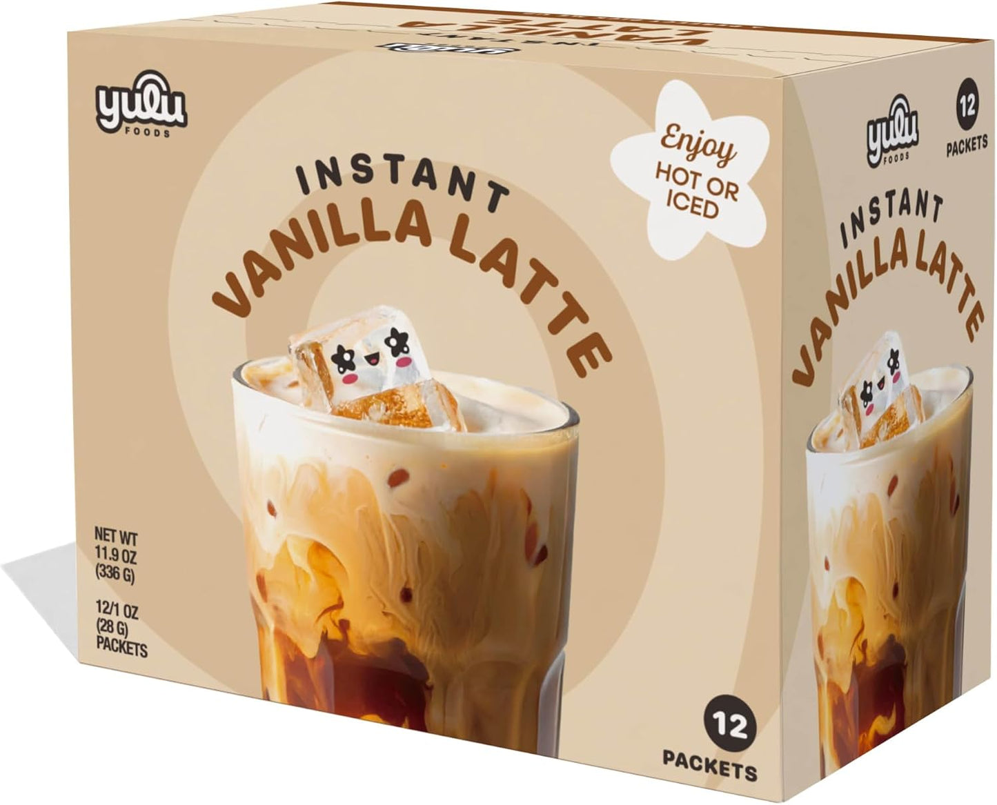 YULU FOODS Matcha Instant Latte Mix (12 Servings, 8.47 oz) | 3-in-1 Japanese Matcha Latte Powder with Creamer & Sugar | Non-Dairy | Hot or Iced Café-Style Latte in Seconds