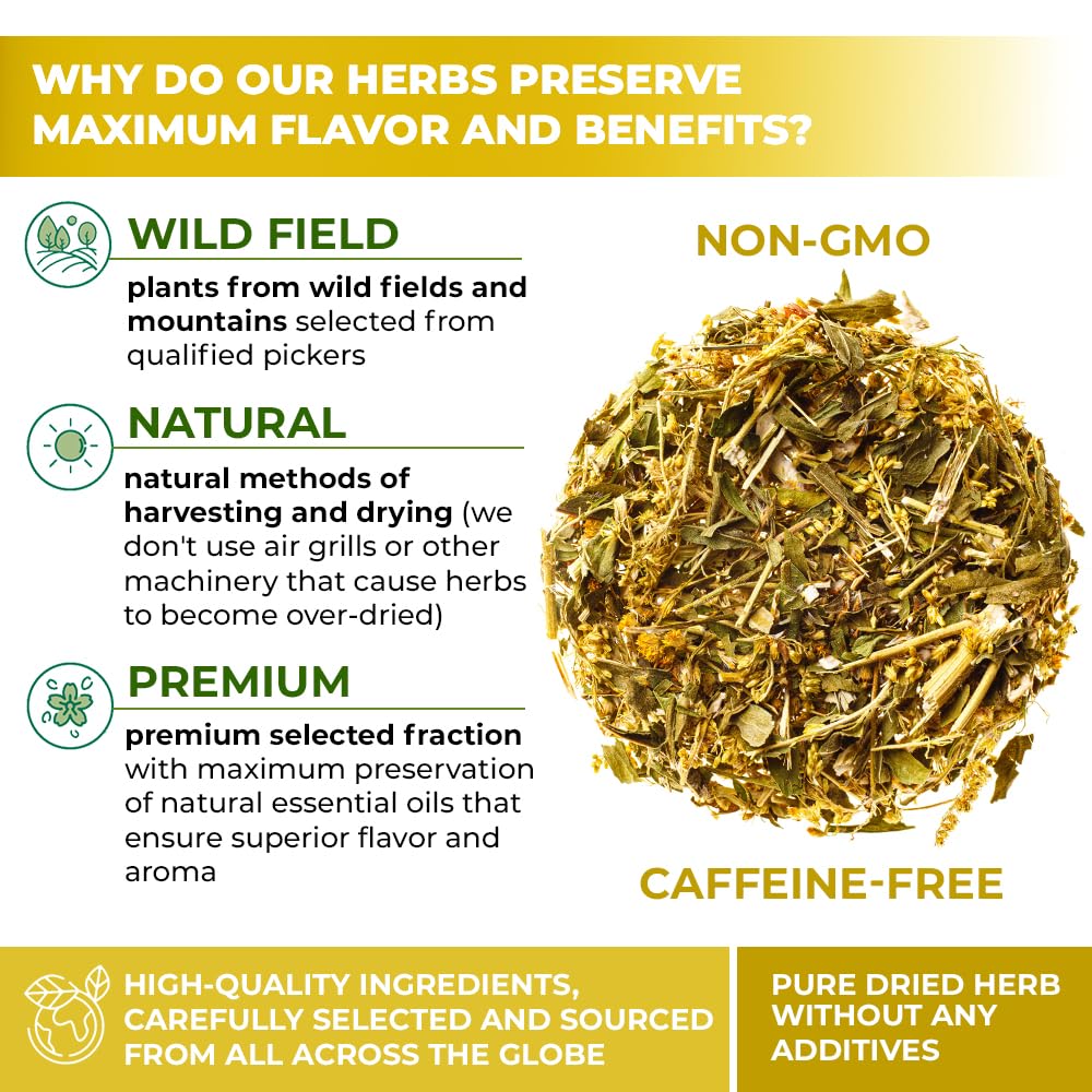 30 Bags Goldenrod Tea Herb Golden Root (Solidago virgaurea L.) - 45g Dried Golden Rod Herbs Herbal Tea