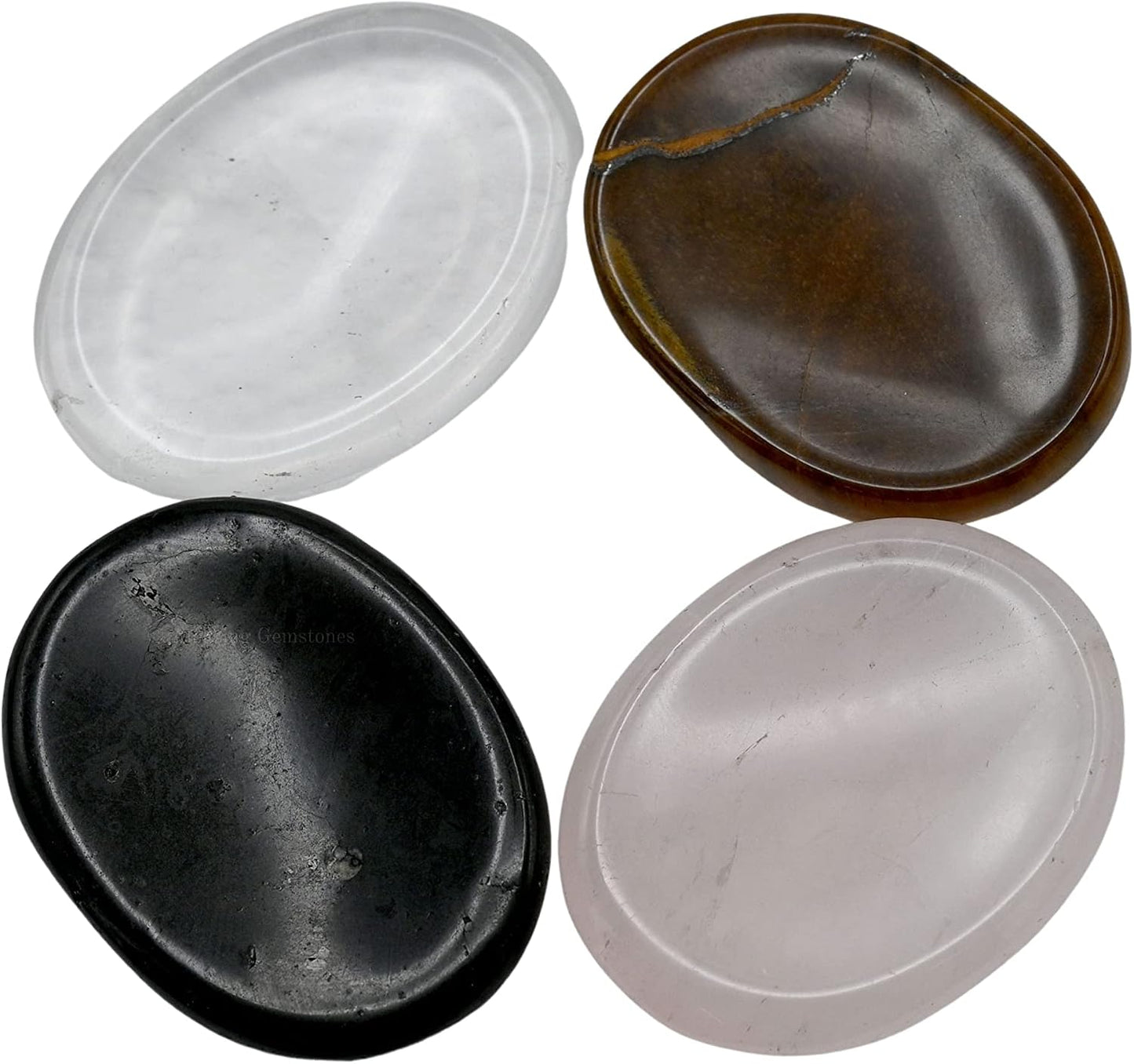 Amazing Gemstone Labradorite Thumb Worry Stone, Anxiety Stone, Healing Crystals - Piedra Crystal Fidget for Gift, Meditation, Calming, Relaxation, Stress Relief - Colors B