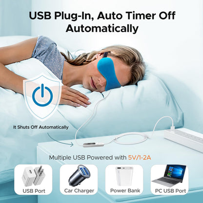 Ezona Heated Eye Mask, Warm Eye Compress Mask for Dry Eyes