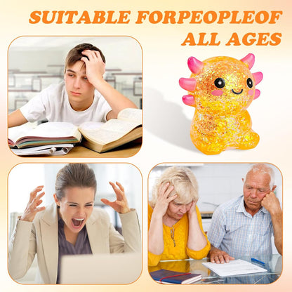 Axolotl Stress Balls for Adults, Squishy Axolotl Figurines Sensory Ball