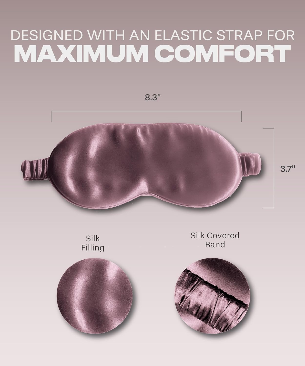 SUNDAYSILKS™ | Adjustable Silk Sleep Mask for Side Sleeper | Cloud-Like Comfort, Weighted for Deep Sleep | Soft Sleep Face Mask for Women & Men, Full Blackout, Cooling Silk Eye Mask for Sleeping