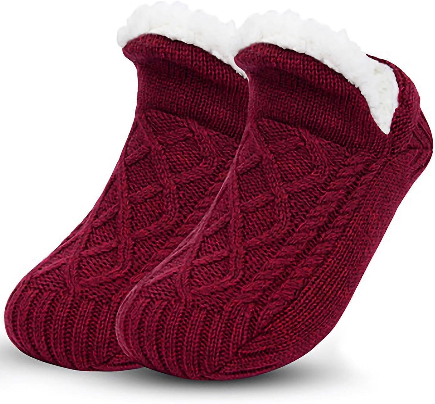 Unisex Fluffy Fuzzy Warm Slipper Socks for Men Women, Thick Fleece Lined Non-Slip Socks Indoor Floor