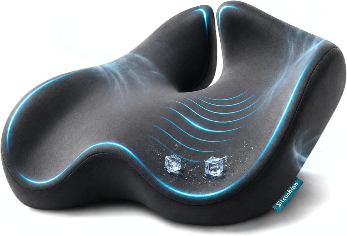 Pressure Relief Seat Cushion for Tailbone Pain, Sciatica & Coccyx Pillow