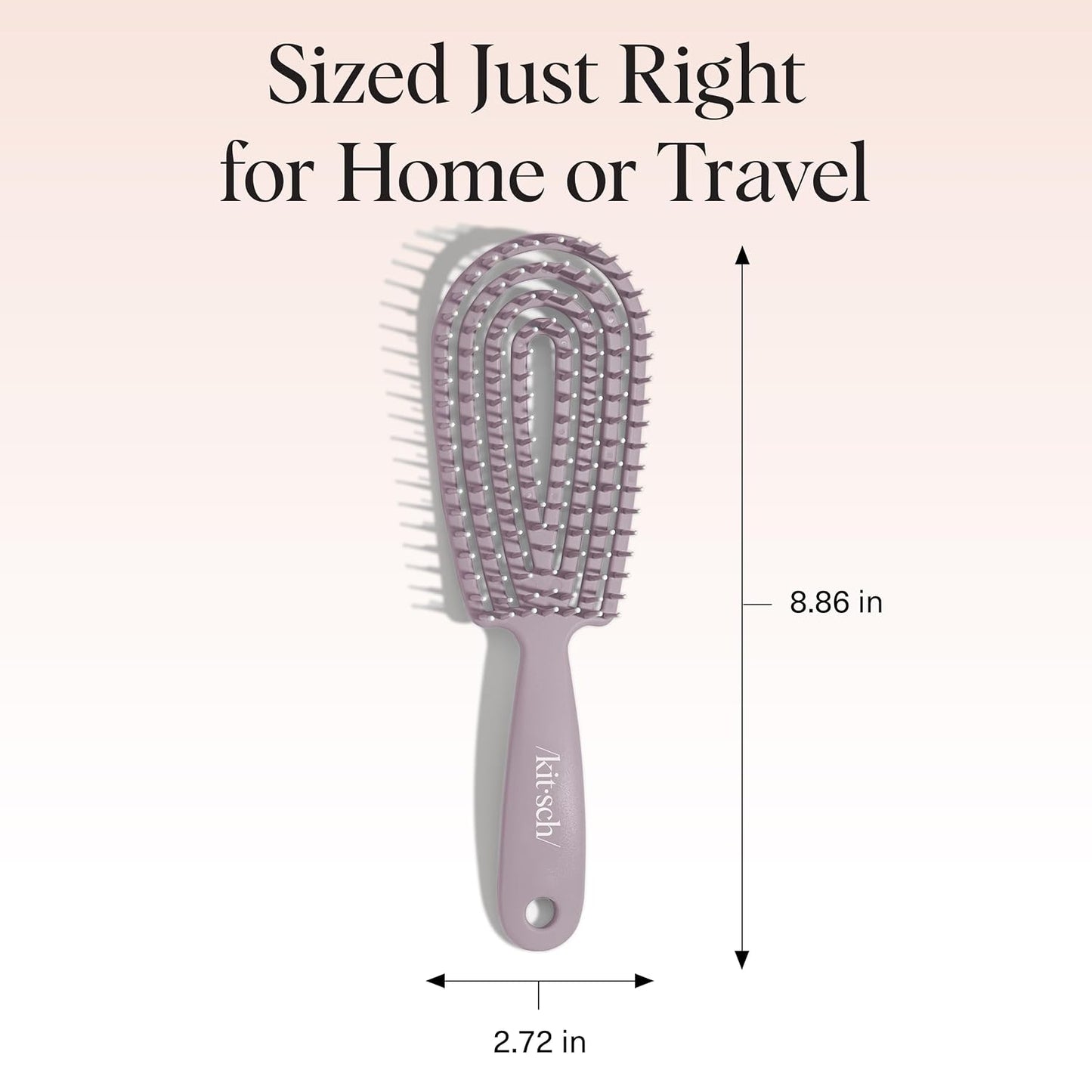 Kitsch Hair Brush Detangler – Flexi Flow Hair Brush for Women, Men & Kids | Detangling Brushes for Curly Hair with Bendable Frame, Bounce Curl Defining Brush for Wet or Dry Strands - Soft Violet