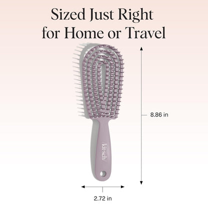 Kitsch Hair Brush Detangler – Flexi Flow Hair Brush for Women, Men & Kids | Detangling Brushes for Curly Hair with Bendable Frame, Bounce Curl Defining Brush for Wet or Dry Strands - Soft Violet
