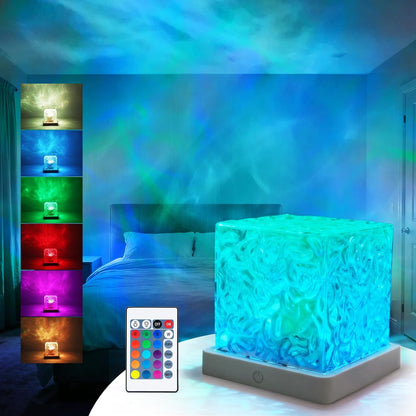 Ocean Wave Projector Light, 16 Color LED Ambient Lighting with Remote