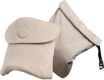 Trtl Travel Pillow Original 2.0 – Scientifically Proven Super Soft Travel Pillow with Premium Head & Neck Support – for Airplane Travel – Machine Washable – Lightweight & Compact – Sand Beige
