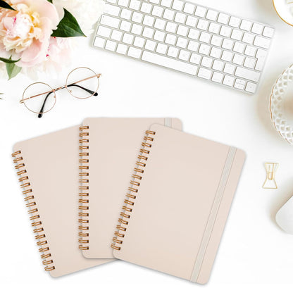 Utron 3 PCS Small Spiral Notebook 5x7, Notebooks for Note Taking, Morandi Spiral Journal Notebook, Work Notebook Small Notebooks 5x7 with Strap, Cute Notebooks for Women 70 Sheets/Note Books