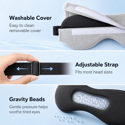 Ezona Heated Eye Mask, Warm Eye Compress Mask for Dry Eyes