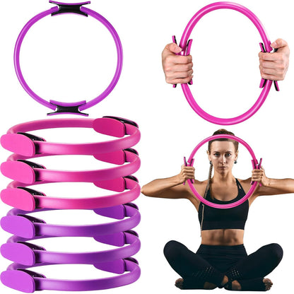 Syhood Pilates Ring 11. 81 Inch Pilates Circle Yoga Ring Magic Lightweight Flexible Workout Equipment for Fitness Physical Therapy Resistance Exercise Arms Legs