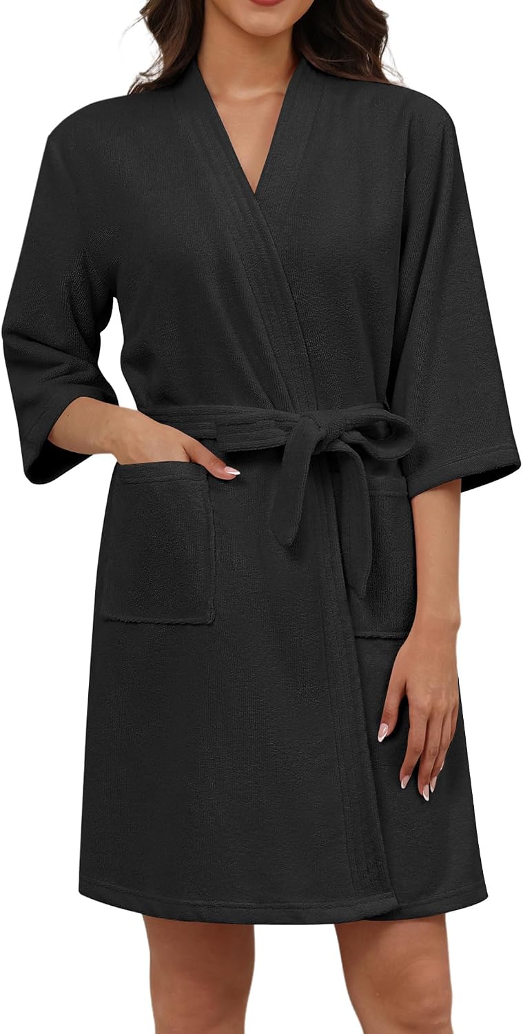 Ekouaer Towel Robe for Women Terry Cloth Robes for Women Absorbent Bathrobe