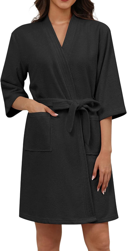 Ekouaer Towel Robe for Women Terry Cloth Robes for Women Absorbent Bathrobe