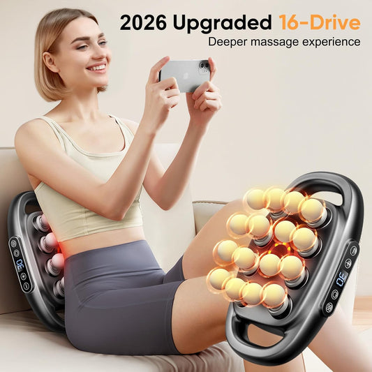 16 Head Massage Gun Deep Tissue - 2026 Upgrade Back Muscle Massager