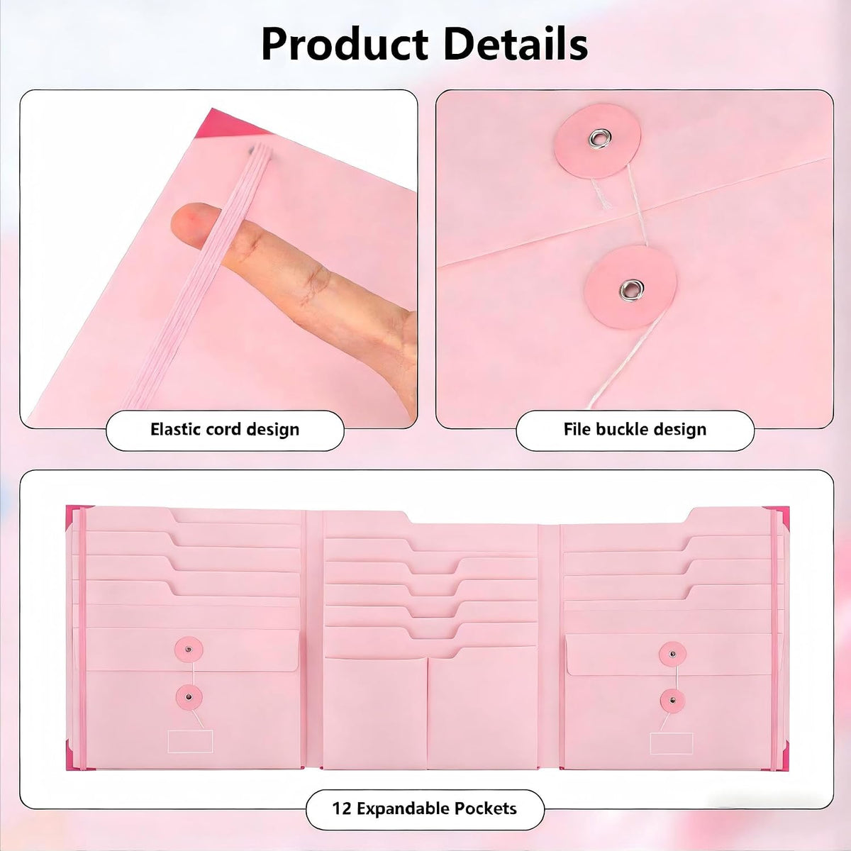GANGZI The Life Book Document Organizer Binder (Pink)