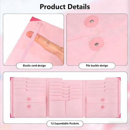 GANGZI The Life Book Document Organizer Binder (Pink)