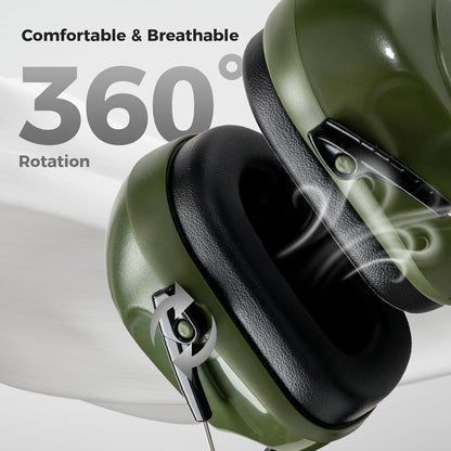 ProCase NRR 28dB Noise Reduction Ear Muffs, Foldable Adjustable Passive Noise Cancelling Headphones for Adults Kids Autism, Hearing Protection for Shooting, Construction, Mowing, Studying -Black - Colors A