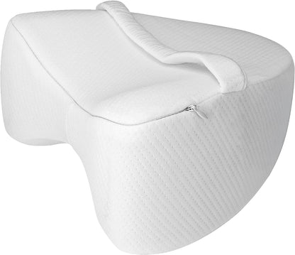 Vaunn Medical Cloud Air Side Sleeper Memory Foam Knee Pillow and Leg Positioner Cushion to Soothe Back, Leg and Hip Discomfort