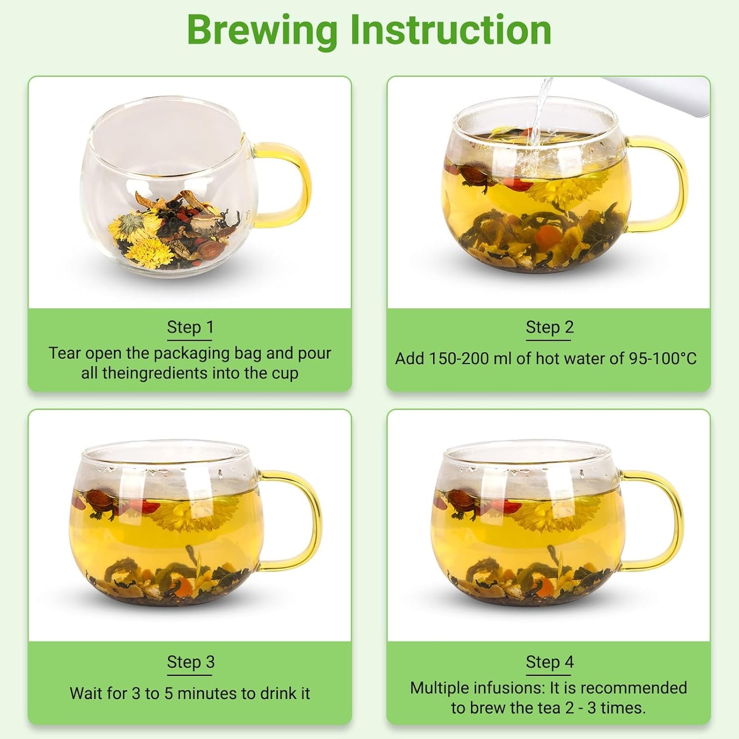 Loose Leaf Tea Sampler, 5 Natural Assorted Tea Gift Set For Tea Lovers
