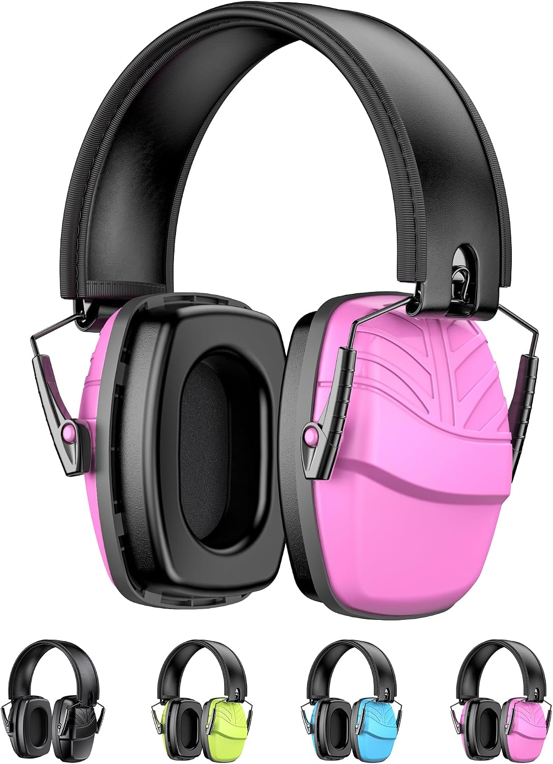 Link Dream 2Pack Ear Protection, NRR 35dB Hearing Protection Noise Canceling Ear Muffs Adjustable Headband for Shooting