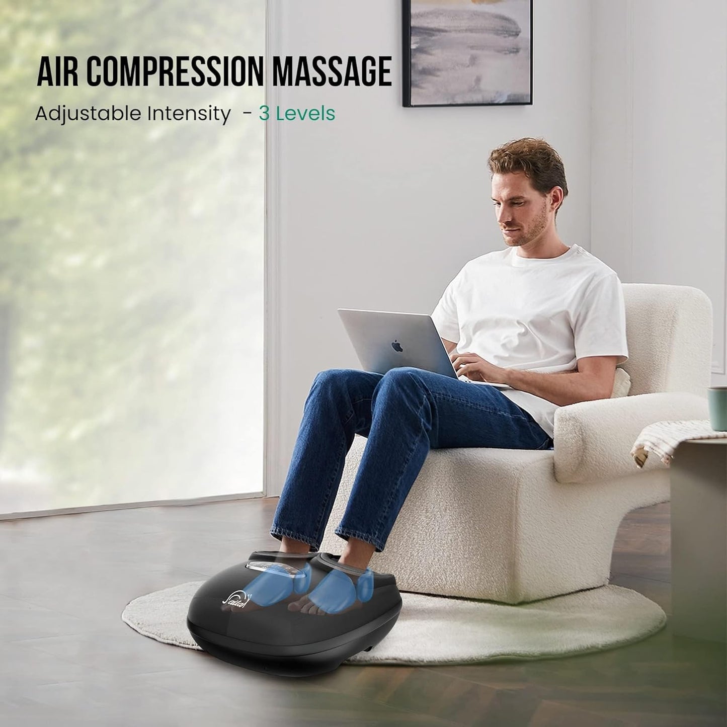 Snailax Shiatsu Foot Massager with Heat - Deep Kneading, Compression, Vibration, 2026 Feet Massager Machine for Plantar Fasciitis, Neuropathy, Foot Warmer, Size 13, Gifts Father Day for Dad, Men