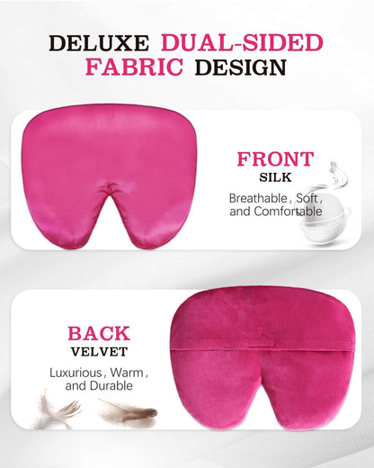 Weighted Sinus Mask, Warm Cold Compress Eye Mask for Dry Eyes, Migraine, Sinus Pressure Relief, Stress, Eye Pillow Microwavable Face Heating Pad for Puffy Eyes, Self-Care Gifts for Women (8x7 Inch)