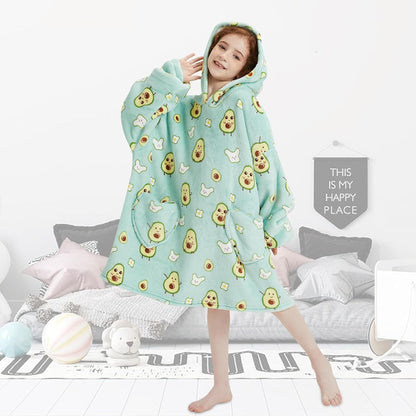 Fiosnow Glow in the Dark Unicorn Blanket Hoodies for Kids 6-13YR Oversize Wearable Blanket Hoodies for Boys Girls Teens