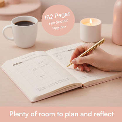 3-Month Productivity & Goal Planner 2026 - Undated Daily Monthly Weekly Planner for Women, Habit Tracker, Time Management & Mindfulness Journal, A5 To Do List Organizer