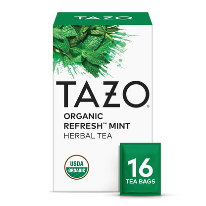 TAZO Herbal Tea Variety Pack for Relaxation, Wellness and Daily Tea Enjoyment, Refresh Mint (16), Green Ginger (16), Calm Chamomile (16) and Passion Herbal Tea (20) (Variety Pack)