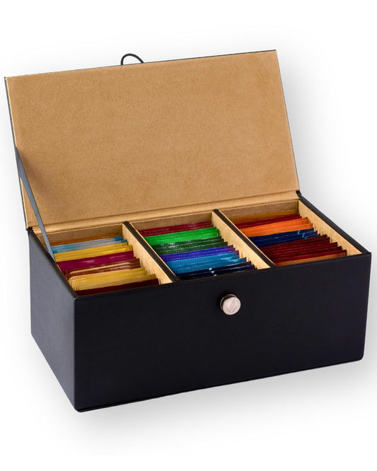 Tea Bags Variety Pack Box - Herbal and Caffeine Free Sampler Gift Set - 60 Count, 15 Different Flavors
