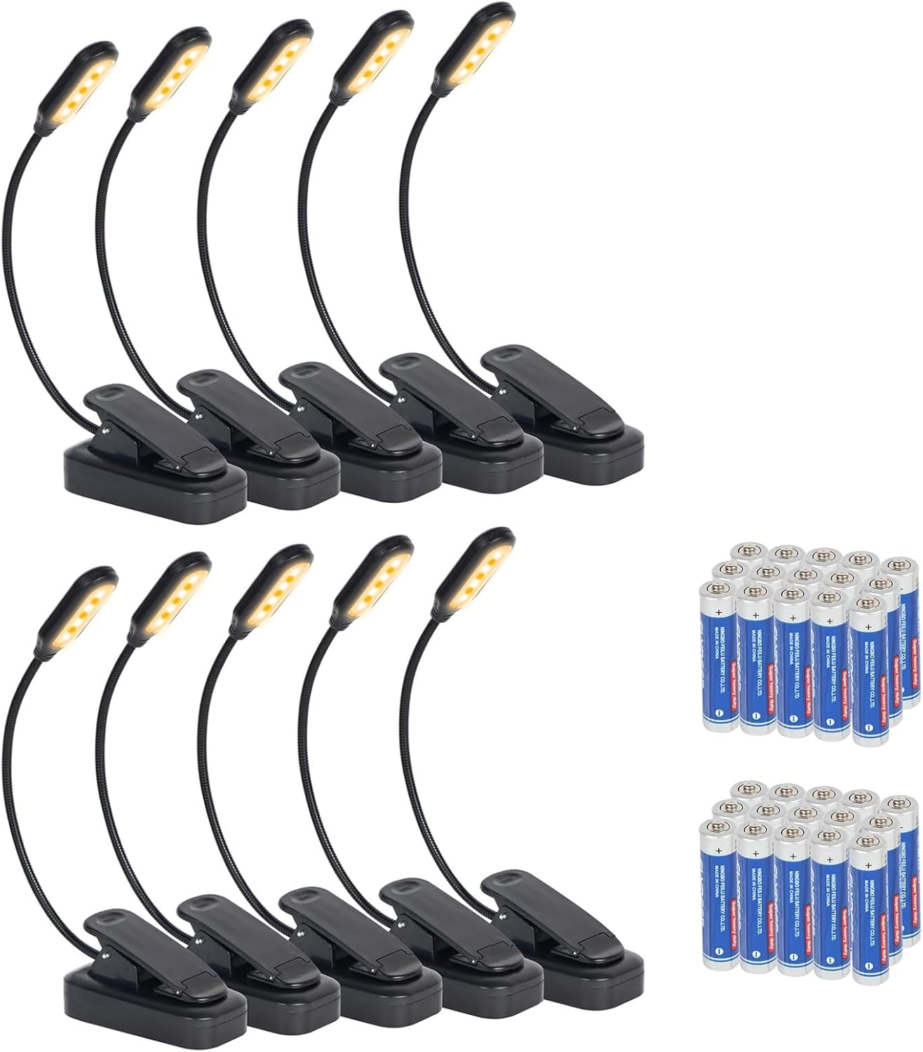 4 Pack Reading Light with 3 Color Temperature, 6 LED Book Clip Lamp for Reading in Bed, Easily Clip on to a Small Mini Lightweight Book Lights for Read Book Lovers