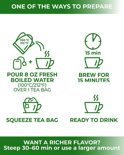 50 Bags Broadleaf Plantain Leaf Herb Tea (Plantago Majoris Folia) Plantain Leaves Tea - 50 Count 1.5 g Bags Llanten