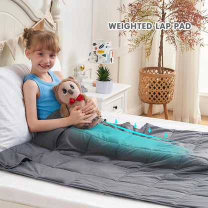 yescool Weighted Lap Pad 2 Pounds Weighted Lap Blanket, Space Plane Small Weighted Blanket, Weighted Throw Blanket Gifts for Travel Indoor Outdoor, 20"x30"