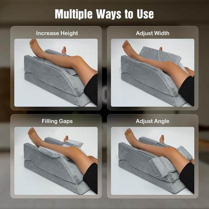 LightEase Memory Foam Leg Support and Elevation Pillow for After Surgery