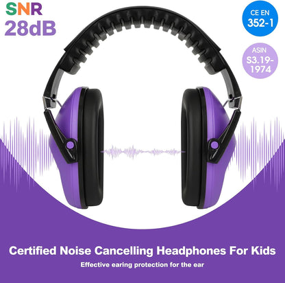 Floriogra Noise Cancelling Headphones for Kids, Kids Ear Protection 28dB SNR Noise Reduction Ear Muffs for Toddler/Children, Hearing Protection for Monster Jam, Concerts, Fireworks
