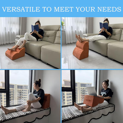 Foot Rest for Under Desk at Work.Multifunctional 3-Tier Foot Stool,with Washable Footrest.for Under Desk,Office Chair Gaming Chair & Sofa,Leg Elevation Pillow,Supports Posture -Dark Grey