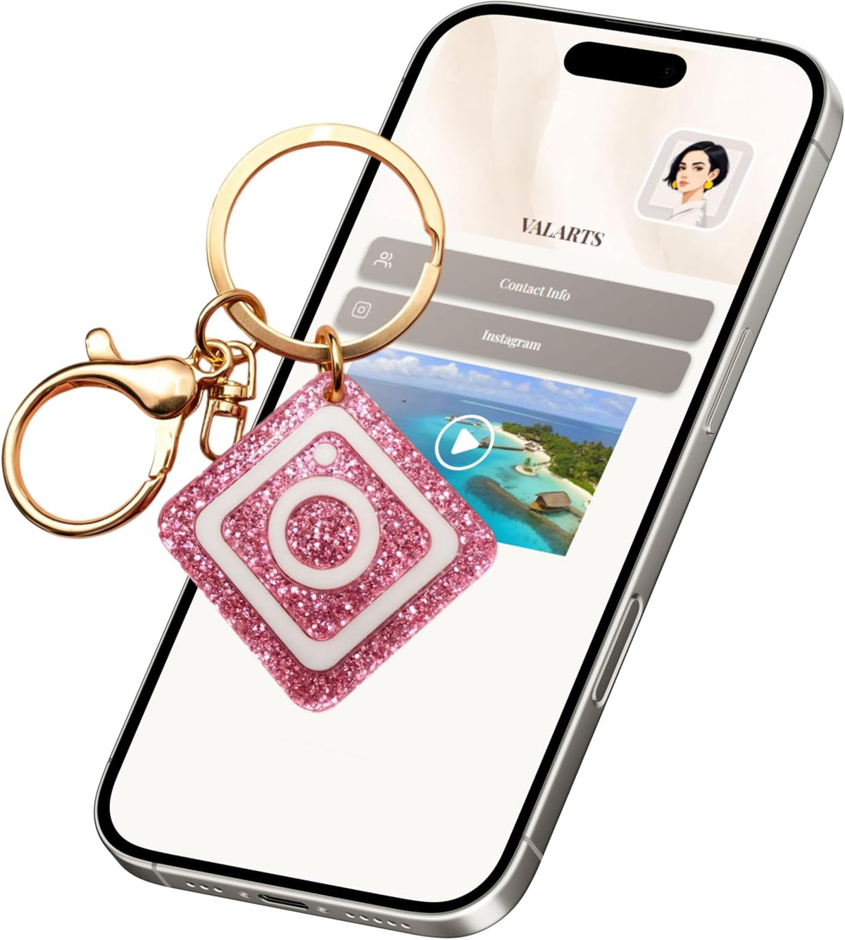 VTAG.ID NFC Digital Business Card Keychain - Tap to Share Contact & Social