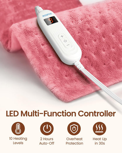 RENPHO Electric Heating Pad for Back with 10 Heat Levels